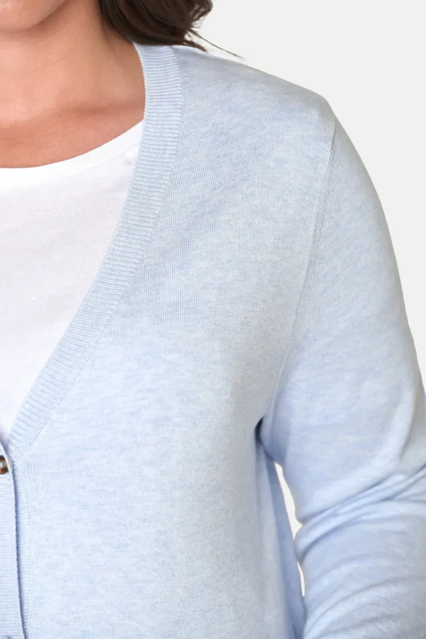 Basic Cardigan - Blue Melange