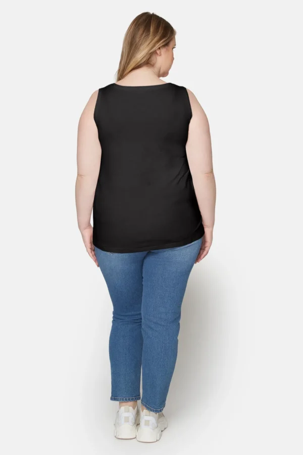 Basis A-formet Top - Sort