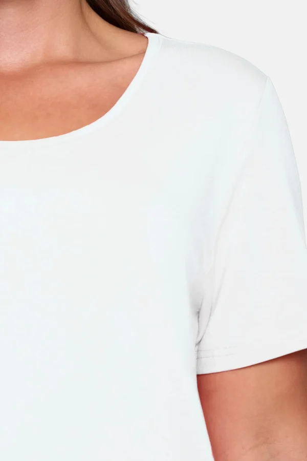 Basis T-shirt I A-facon Med Korte ærmer - Hvid