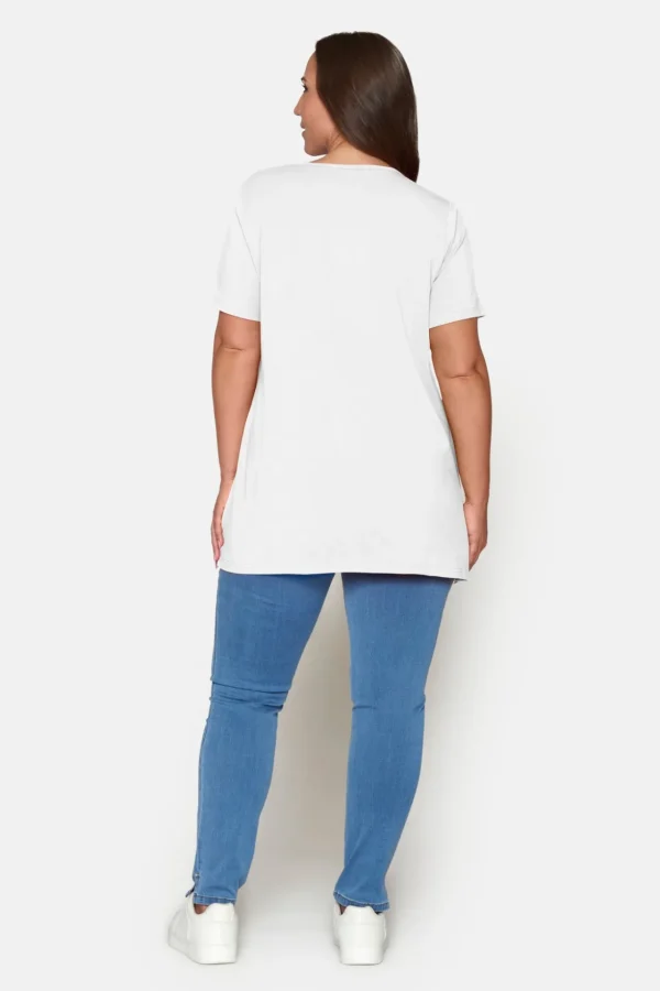 Basis T-shirt I A-facon Med Korte ærmer - Hvid