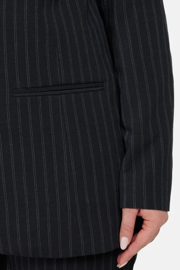 Blazer - Sort Pinstripe