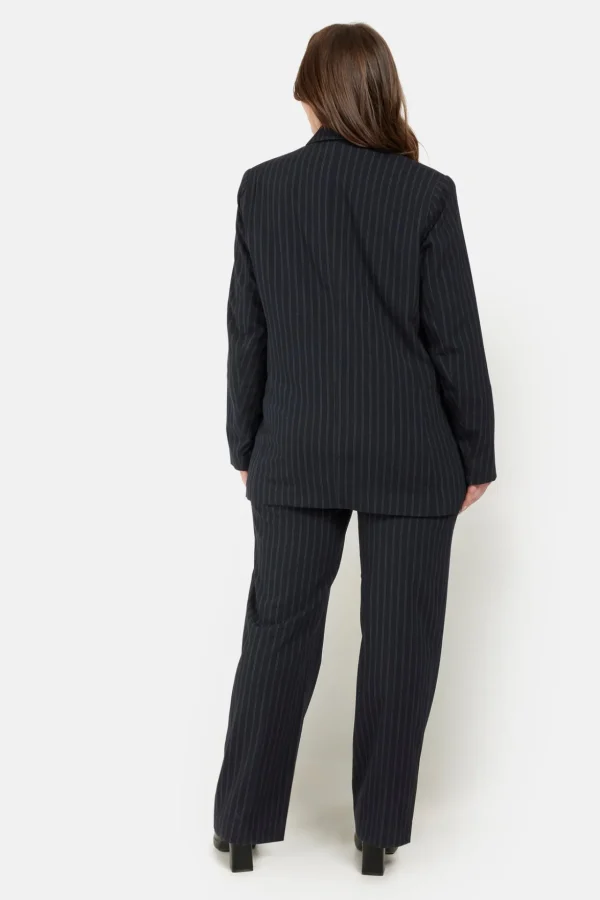 Blazer - Sort Pinstripe