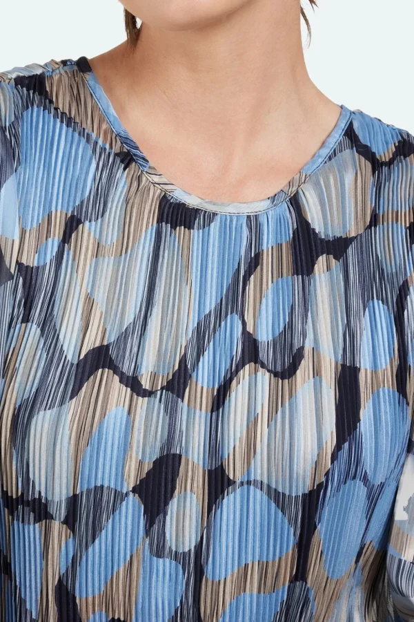 Bluse - Blå - 3/4 ærmer