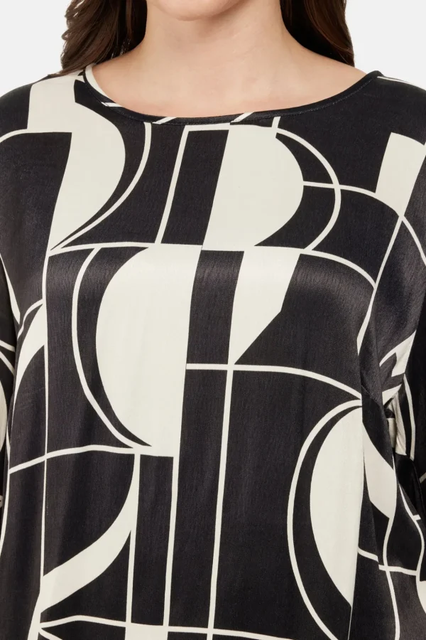 Bluse - Black/White Mix