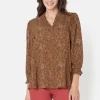 Bluse - Oliven mix