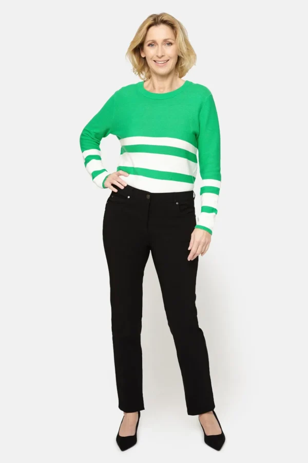 Buks, 5-lommet, Madelaine - Sort - Straight fit