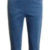 Bukser Capri - Washed denim