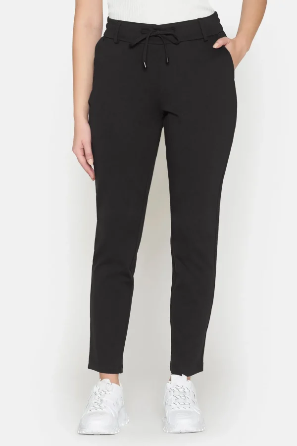 Bukser med snøre i taljen - Sort