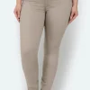 7/8 Bukser, Sofia, Slit Fit - Beige
