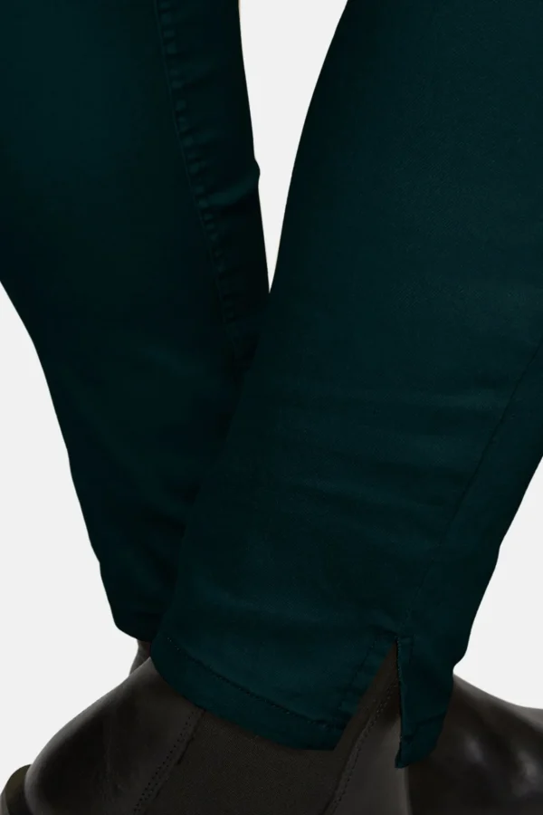7/8 Bukser, Sofia, Slit Fit - Laurel Green
