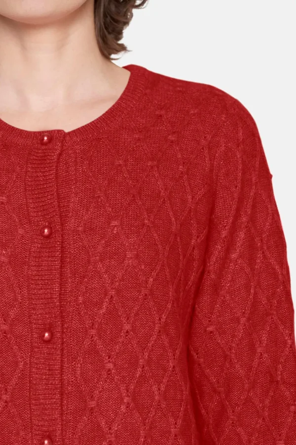 Cardigan - Coral Melange