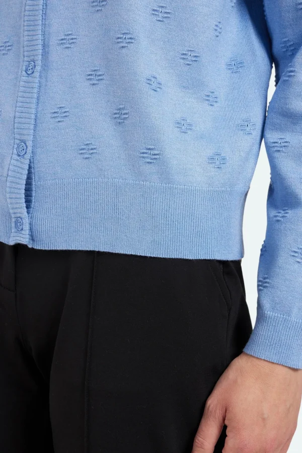 Cardigan - Lys Blå Melange