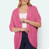 Cardigan - Pink - 3/4 ærmer