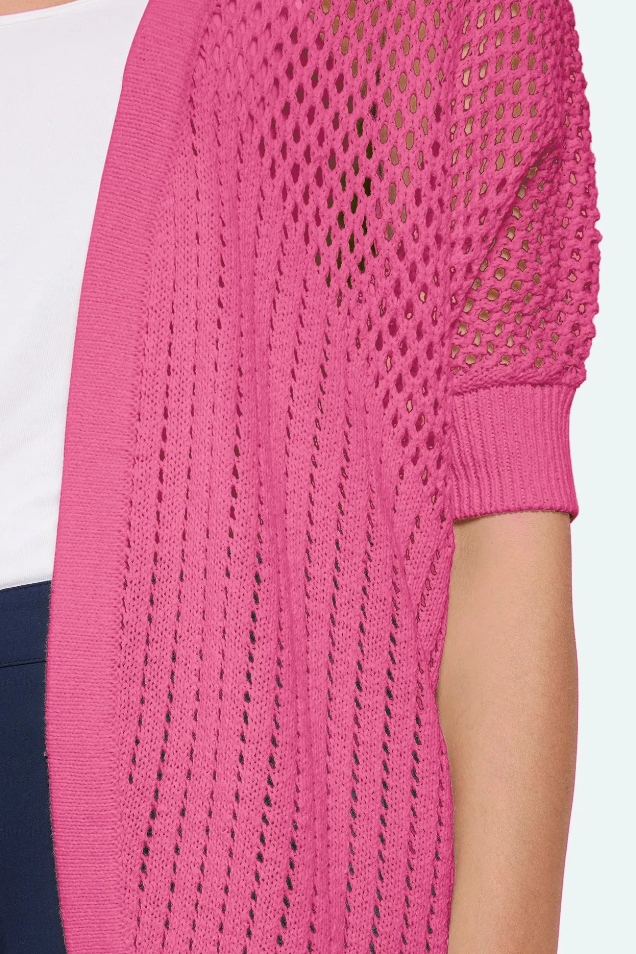 cardigan__pink___rmer_1.webp Cardigan - Pink - 3/4 ærmer