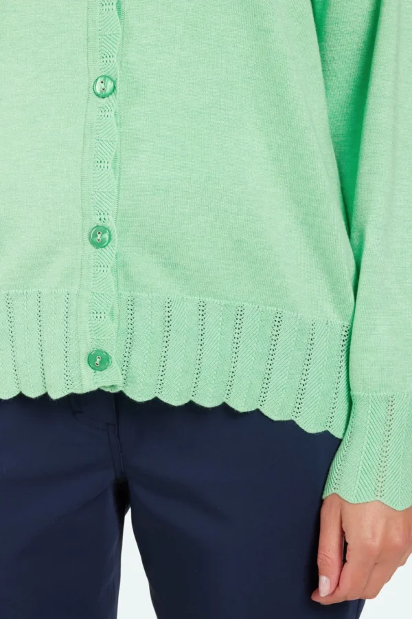 Cardigan - Spring Green Melange