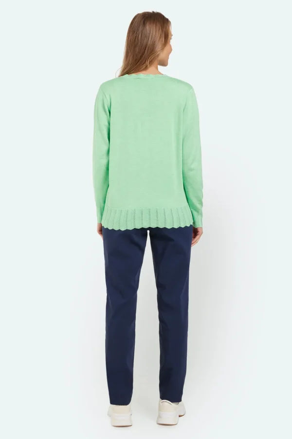 Cardigan - Spring Green Melange