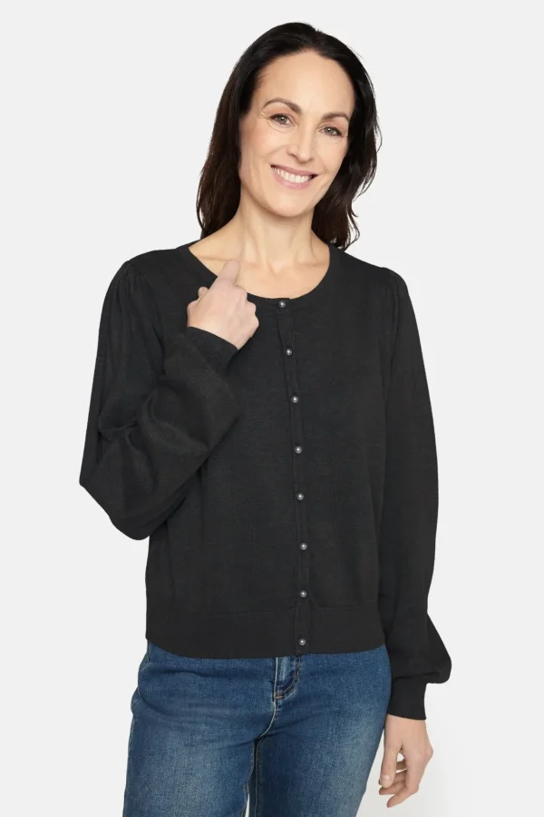 Cardigan O-hals - Black