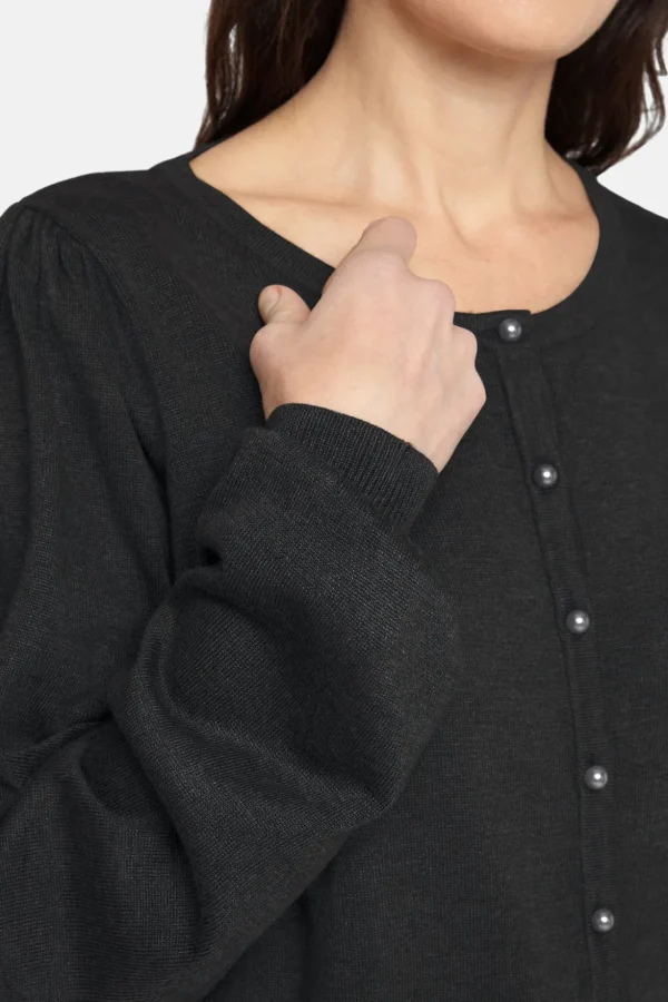 Cardigan O-hals - Black