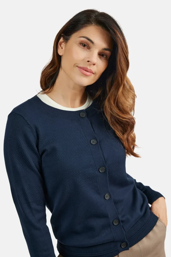 Cardigan O-hals - Navy