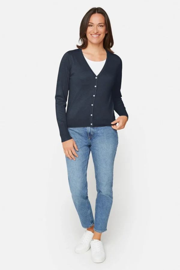 Cardigan V-hals - Navy