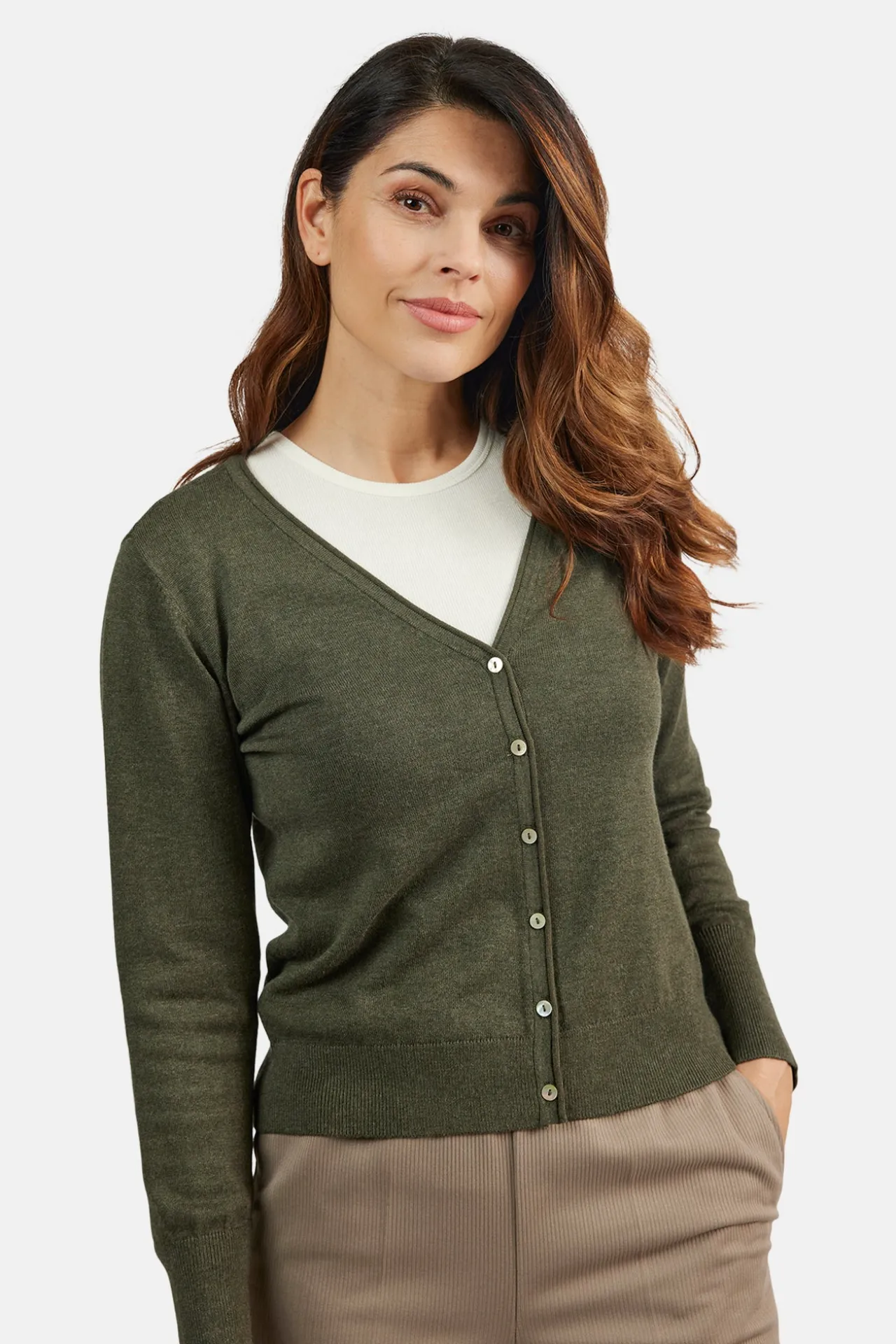 cardigan_vhals__olive_nig_0.webp Cardigan V-hals - Olive Night Melange