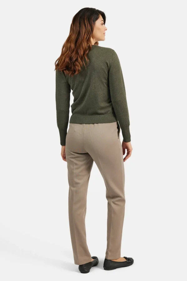 Cardigan V-hals - Olive Night Melange