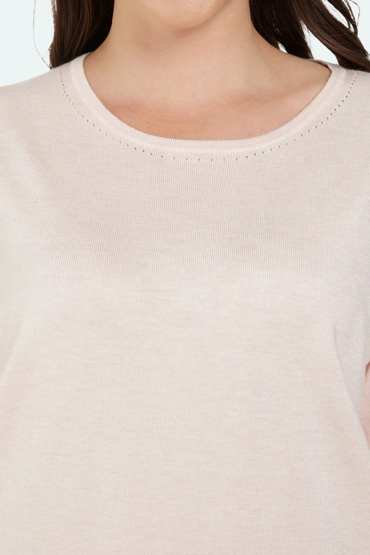halvrmet_pullover__light__1.webp Halv-ærmet Pullover - Light Rose Melange