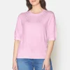 Kortærmet strik pullover - Lyserød