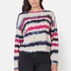 Langærmet T-shirt - Fuchsia mix