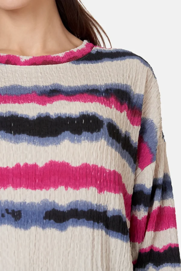 Langærmet T-shirt - Fuchsia mix