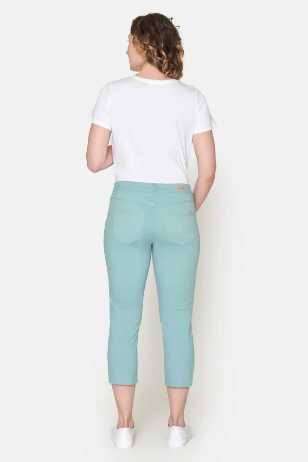 Madelaine Capri Bukser - Sea Green - Straight fit
