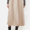 Plisse nederdel - Beige