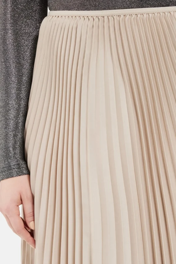 Plisse nederdel - Beige