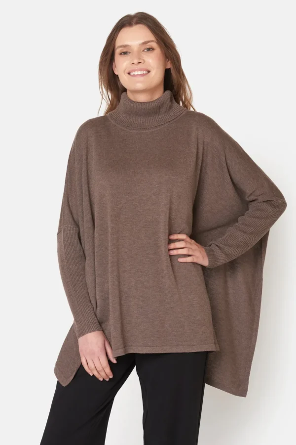 Poncho - Taupe Melange