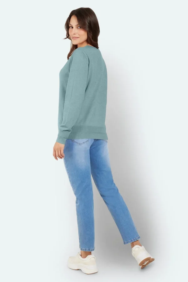 Pullover - Sea Green Melange
