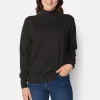Pullover Med Rullekrave - Black