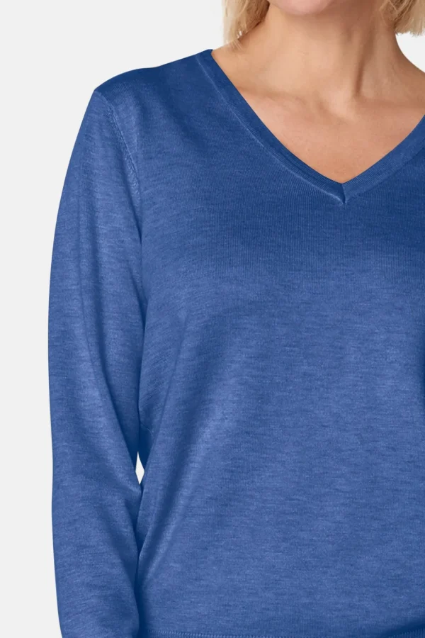 Pullover Med V-hals - Blue