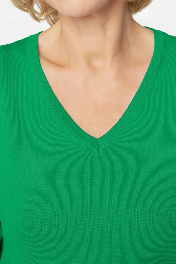 Pullover Med V-hals - Bright Green