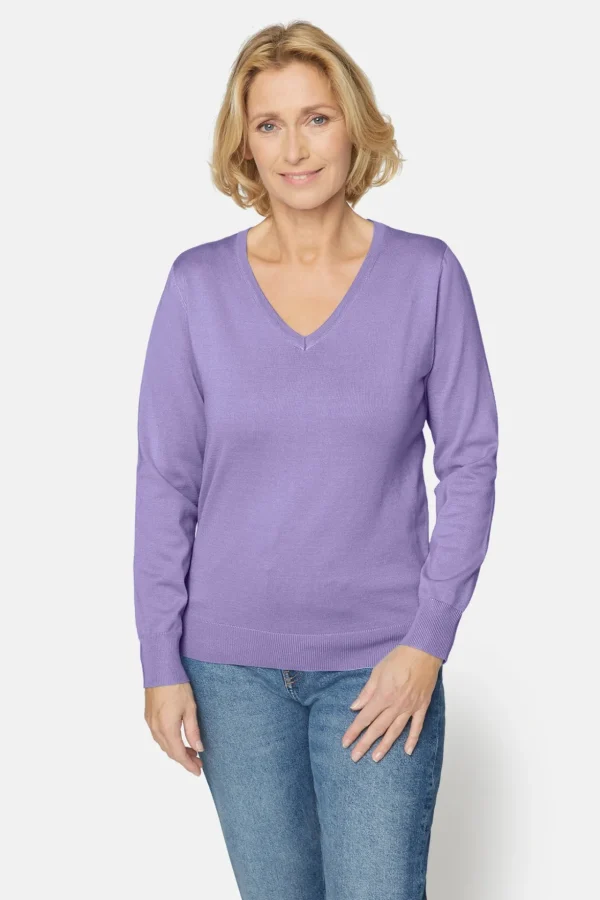Pullover Med V-hals - Lilac