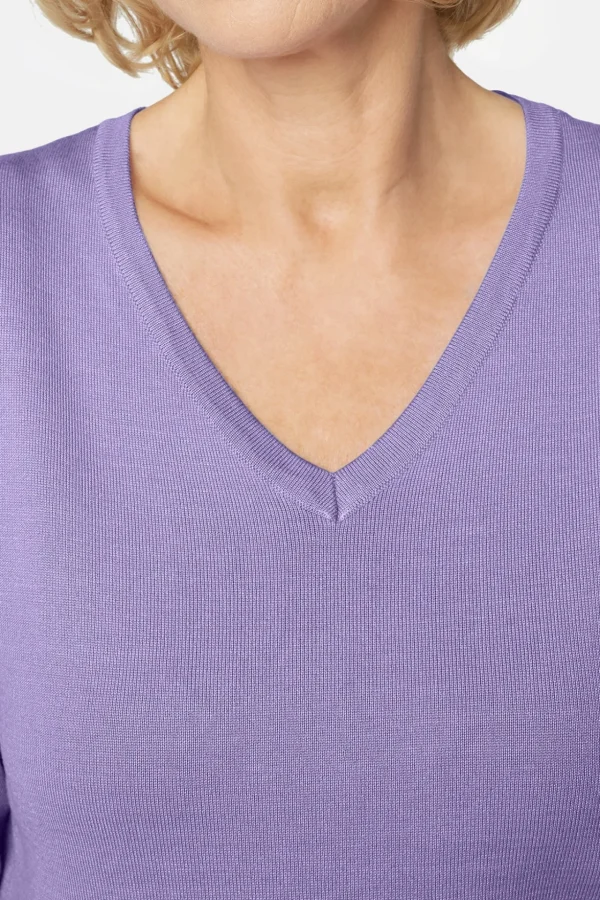 Pullover Med V-hals - Lilac