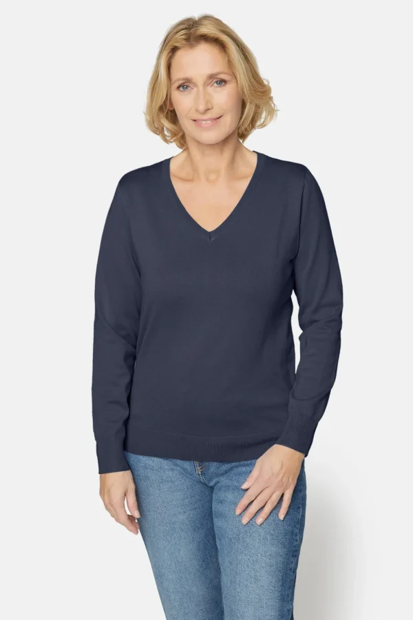 Pullover Med V-hals - Midnight Blue