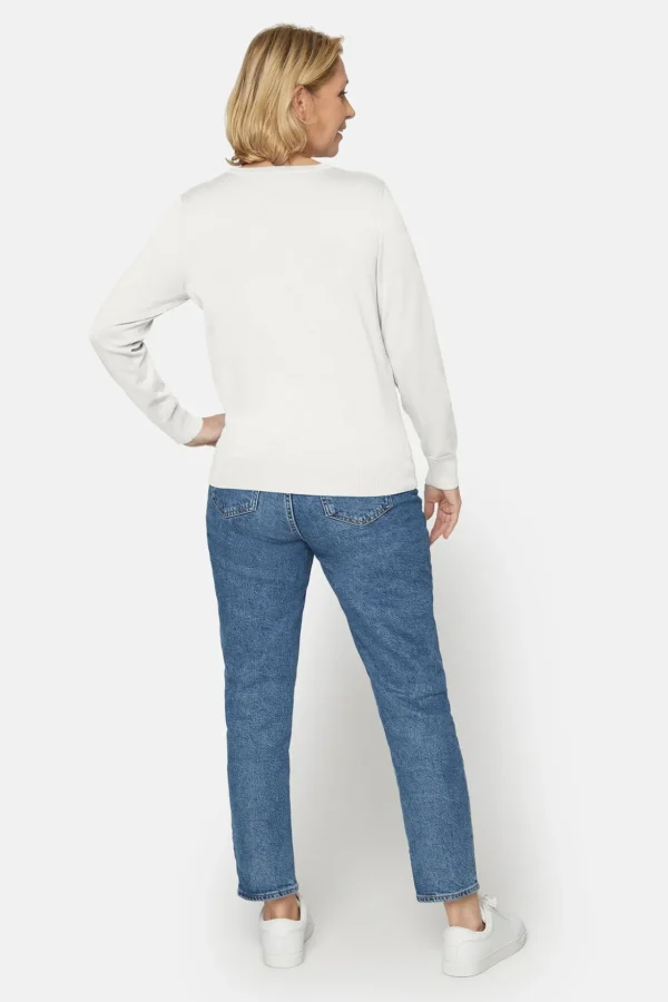 Pullover Med V-hals - Off White