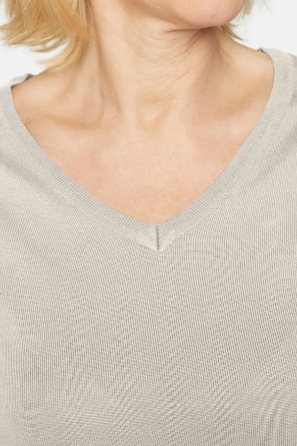 Pullover Med V-hals - Rainy Day Melange