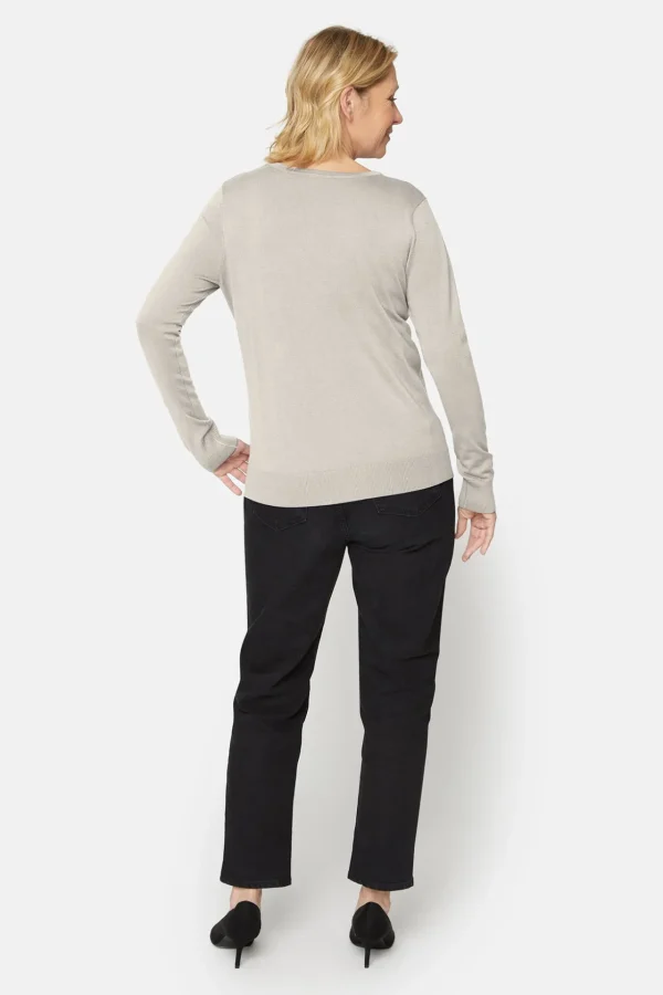 Pullover Med V-hals - Rainy Day Melange