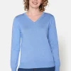 Pullover Med V-hals - Sky Blue