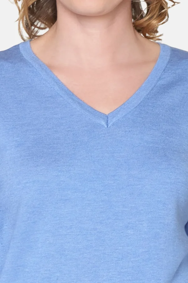 Pullover Med V-hals - Sky Blue