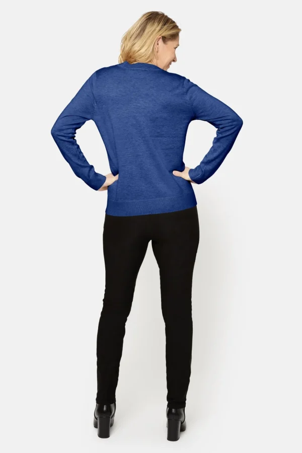 Pullover O-hals - Blå
