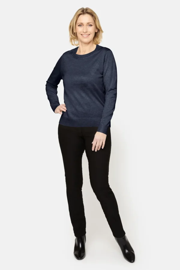 Pullover O-hals - Midnight Blue