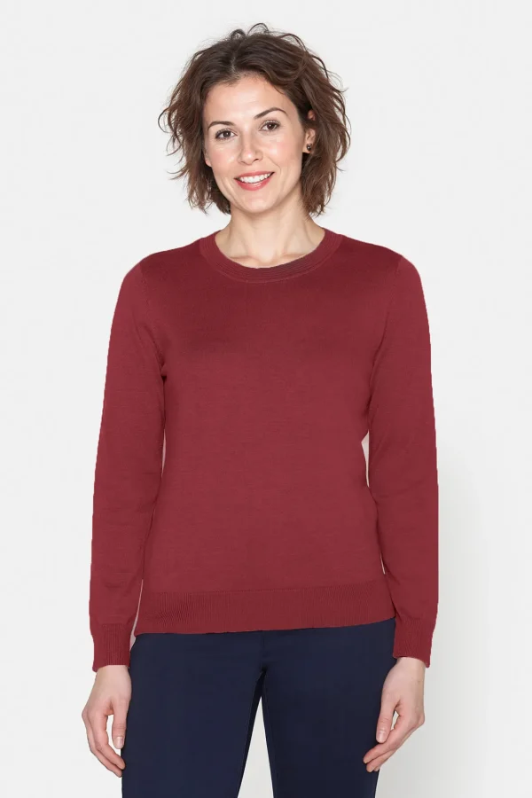 Pullover O-hals - Vine Red