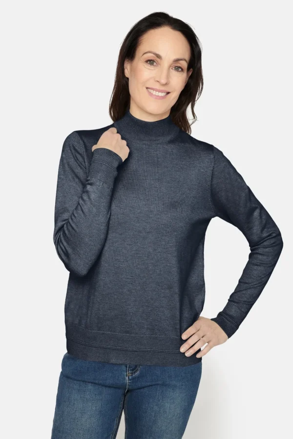 Pullover Rullekrave - Navy